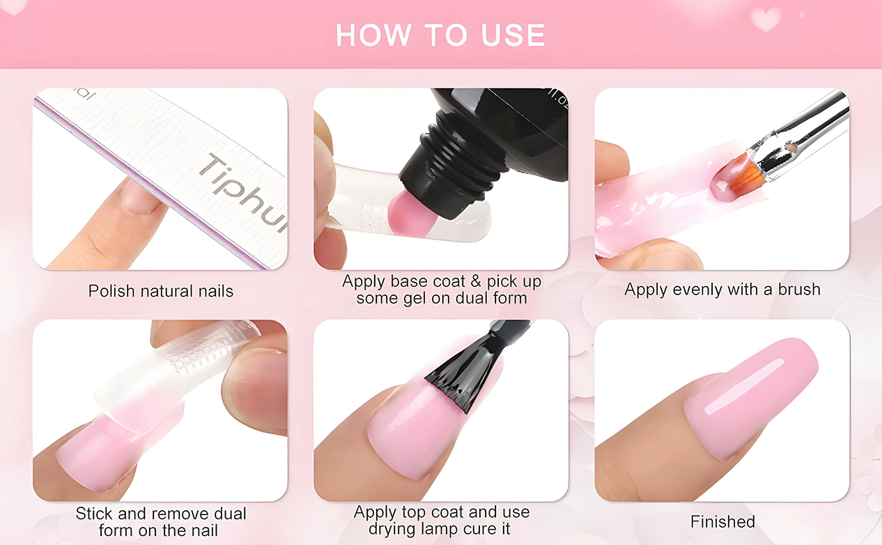 Black With White Acrylic Nylon Hair Gel Brush