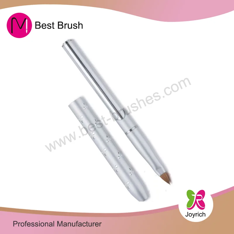 Silver Metal Cap Kolinsky 3D Nail Pinsel